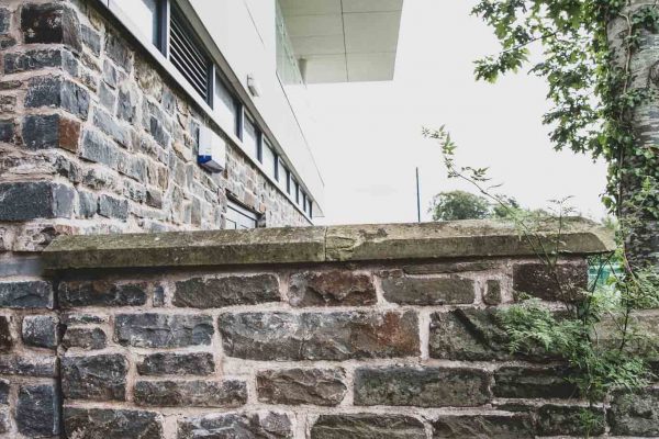 Howells School New Sports Pavilion Old Wall Meets New Wall Henstaff Construction